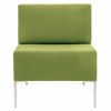 Кресло мягкое "Хост" М-43, 620х620х780 мм, без подлокотников, экокожа, светло-зеленое - фото 2822724