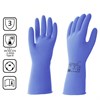 Перчатки латексные КЩС, сверхпрочные, плотные, хлопковое напыление, размер 7 S, малый, синие, HQ Profiline, 74733 - фото 3025585