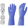 Перчатки латексные КЩС, сверхпрочные, плотные, хлопковое напыление, размер 8,5-9 L, большой, синие, HQ Profiline, 74735 - фото 3025588