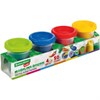Пластилин-тесто для лепки BRAUBERG KIDS, 4 цвета, 200 г, яркие классические цвета, крышки-штампики, 106714 - фото 3301548