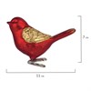 Украшение ёлочное "Птички" 2 шт., 11 см, пластик, цвет: красный/золотистый, ЗОЛОТАЯ СКАЗКА, 590893 - фото 3301947