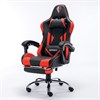 Кресло компьютерное BRABIX "Dexter GM-135", подножка, две подушки, экокожа, черное/красное, 532799 - фото 3302169