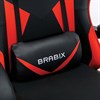 Кресло компьютерное BRABIX "Dexter GM-135", подножка, две подушки, экокожа, черное/красное, 532799 - фото 3302193