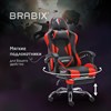 Кресло компьютерное BRABIX "Dexter GM-135", подножка, две подушки, экокожа, черное/красное, 532799 - фото 3302253