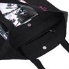 Сумка шоппер BRAUBERG PREMIUM, канвас, 40х35 см, на кнопке, карман, черный, "Anime face", 271903 - фото 3303285