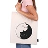 Сумка шоппер BRAUBERG PREMIUM, канвас, 40х35 см, на кнопке, карман, бежевый, "Yin-yang", 271901 - фото 3303288