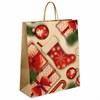 Пакет подарочный КОМПЛЕКТ 10 штук, новогодний, 26x13x32 см, "Christmas Kraft", ЗОЛОТАЯ СКАЗКА, 591961 - фото 3303370