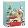 Пакет подарочный (1 штука) новогодний, 18х10х23 см, "Christmas Animals", ассорти, ЗОЛОТАЯ СКАЗКА, 591955 - фото 3303386
