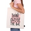 Сумка шоппер BRAUBERG, канвас, 40х35 см, бежевый, "Think outside the box", 271898 - фото 3303448