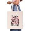 Сумка шоппер BRAUBERG, канвас, 40х35 см, бежевый, "Think outside the box", 271898 - фото 3303453