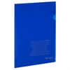 Папка-уголок с карманом для визитки А4, синяя, 0,18 мм, BRAUBERG EXTRA, 271707 - фото 3304163