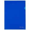 Папка-уголок жесткая А4, синяя, 0,15 мм, BRAUBERG EXTRA, 271702 - фото 3304176
