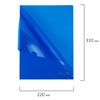 Папка-уголок жесткая А4, синяя, 0,15 мм, BRAUBERG EXTRA, 271702 - фото 3304234