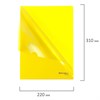 Папка-уголок жесткая А4, желтая, 0,15 мм, BRAUBERG EXTRA, 271705 - фото 3304235