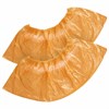 Бахилы оранжевые КОМПЛЕКТ 100 штук (50 пар) СТАНДАРТ+, размер 39х14 см, 16 мкм, 2,6 г, ELEGREEN - фото 3304705
