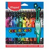 Карандаши цветные MAPED "COLOR PEP'S Black Monster", 24 цвета, трехгранные, 862624 - фото 3305563