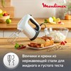 Миксер MOULINEX HM460110, 500 Вт, 5 скоростей, 2 венчика, 2 крюка для теста, белый, 7211004400 - фото 3307225