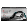 Утюг BRAYER BR4008, 2400 Вт, керамическое покрытие, автоотключение, самоочистка, антикапля, серый - фото 3307757