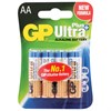 Батарейки КОМПЛЕКТ 4 шт., GP Ultra Plus, AA (LR6, 15 А), алкалиновые, пальчиковые, 15AUPNEW-2CR4 - фото 3445953