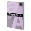 Бумага цветная DOUBLE A, А4, 80 г/м2, 100 л. (5 цветов x 20 листов), микс пастель - фото 3448813