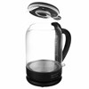 Чайник POLARIS PWK 1753CGL, 1,5 л, 1800-1950 Вт, закрытый нагревательный элемент, стекло, черный, 53258 - фото 3650755