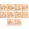 Заготовки деревянные для выжигания "Транспорт", 5 шт., 10 рисунков, 15х15 см, BRAUBERG HOBBY, 665305 - фото 3652331