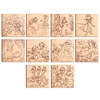 Заготовки деревянные для выжигания "Сказочные мотивы", 5 шт., 10 рисунков, 15х15 см, BRAUBERG HOBBY, 665306 - фото 3652332