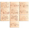 Заготовки деревянные для выжигания "Транспорт", 5 шт., 10 рисунков, 15х21 см, BRAUBERG HOBBY, 665307 - фото 3652335