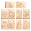 Заготовки деревянные для выжигания "Кубический мир", 5 шт., 10 рисунков, 15х21 см, BRAUBERG HOBBY, 665309 - фото 3652337