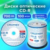 Диски CD-R CROMEX, 700 Mb, 52x, Cake Box (упаковка на шпиле), КОМПЛЕКТ 100 шт., 513778 - фото 3653498