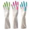 Перчатки хозяйственные виниловые SUPER КОМФОРТ, гипоаллергенные, размер M (средний), 88 г, Komfi, цветные пальчики, прочные, ADM, 25590 - фото 3782223