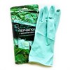 Перчатки хозяйственные латексные с ароматом АЛОЕ зеленые, х/б напыление, размер M (средний), 58 г, прочные, КП, 139597 - фото 3782388
