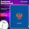 Дневник 1-11 класс 48 л., кожзам (твердая с поролоном), печать, цветной блок, BRAUBERG, "Символика", 106955 - фото 3783108