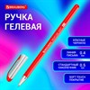 Ручка гелевая BRAUBERG Profi-Gel SOFT, КРАСНАЯ, линия письма 0,4 мм, стандартный наконечник 0,5 мм, прорезиненный корпус SOFT-TOUCH, 144131 - фото 3783348