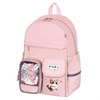 Рюкзак BRAUBERG PASTEL с термонашивками в комплекте, "Anime kitten", персиковый, 40х29х14 см, 272065 - фото 3943325