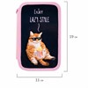 Пенал ПИФАГОР, 3 отделения, ламинированный картон, 19х11 см, "Lazy cat", 272252 - фото 3944102
