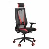 Кресло компьютерное МЕТТА "ErgoLife" 10 B2-170D, 2D-подголовник, экокожа/сетка, черное/красное - фото 3944589