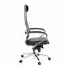 Кресло офисное МЕТТА "SAMURAI" Comfort S, хром, сиденье мягкое, ткань-сетка/экокожа, черное - фото 3944604