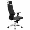 Кресло офисное МЕТТА "SAMURAI" KL-3.05, с подголовником, экокожа, черное - фото 3944612