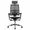 Кресло МЕТТА "YOGA" Y 4DF B2-5D, адаптивная спинка, 3D-подголовник, сверхпрочная сетка, черное - фото 3944620