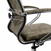 Кресло офисное МЕТТА "L1m 42", хром, сиденье и спинка мягкие, велюр, светло-серое - фото 3944627