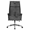 Кресло офисное МЕТТА "L1m 42/2D", хром, 2D-подлокотники, сиденье и спинка мягкие, велюр, темно-серое - фото 3944630