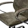 Кресло офисное МЕТТА "L1m 42", хром, сиденье и спинка мягкие, велюр, светло-серое - фото 3944646
