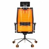 Кресло компьютерное МЕТТА "ErgoLife" 10 B2-160D, 2D-подголовник, экокожа/сетка, черное/оранжевое - фото 3944655