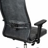 Кресло офисное МЕТТА "L1m 42/2D", хром, 2D-подлокотники, сиденье и спинка мягкие, велюр, темно-серое - фото 3944656
