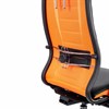 Кресло компьютерное МЕТТА "ErgoLife" 10 B2-160D, 2D-подголовник, экокожа/сетка, черное/оранжевое - фото 3944672