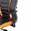 Кресло компьютерное МЕТТА "ErgoLife" 10 B2-160D, 2D-подголовник, экокожа/сетка, черное/оранжевое - фото 3944685