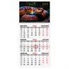 Календарь квартальный на 2025 г., 1 блок, 1 гребень, бегунок, мелованная бумага, BRAUBERG, "Символ года", 116125 - фото 3945405
