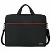 Сумка портфель HEIKKI MAXIMUM (ХЕЙКИ) с отделением для ноутбука 17,3", черная с красной вставкой, 34х44х6 см, 272591 - фото 3946202