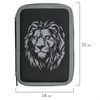 Пенал BRAUBERG, 2 отделения, полиэстер, 21х14 см, "Savage lion", 272331 - фото 3947341